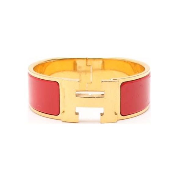 Hermes Jewelry - HERMES - CLIC CLAC H BRACELET - Rouge Amarante